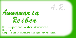 annamaria reiber business card